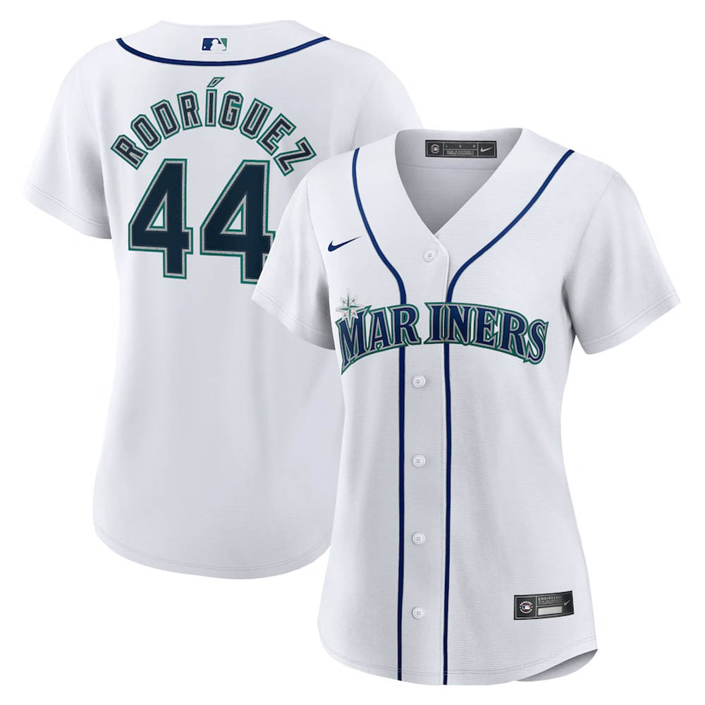 Women's Seattle Mariners Julio Rodriguez Cool Base Replica Home Jersey - White